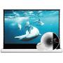 VIVIDSTORM- Projector Screen S 84 Inch Portable Folding Stand Floor Rising Movie Screen Sound Transparent Perforated White Screen Compatible with Ordinary Projector,VWSDSTPW84H