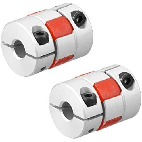 uxcell 2pcs Shaft Coupling 6.35mm to 6.35mm Bore L25xD20 Flexible Coupler Joint for Servo Stepped Motor
