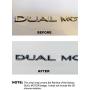Custom Cut Graphics Dual Motor Badge Wrap for Tesla Model 3/S/X/Y, 2-pc Set (Matte Black)