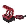 ShareGoo Aluminum 380 390 Motor Heatsink with Cooling Fan Electric Engine Heat Sink Compatible with HSP HPI Wltoys Himoto Redcat 1/16 1/18 RC Car (Red)