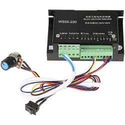 Pangocho Jinchao-Dc Motor WS55-220 Brushless DC Motor, Driver Controller, Driver DC 48V 500W CNC Brushless Spindle BLDC Motor, Easy to Install