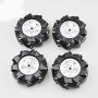 Professional 80mm Mecanum Wheel Car Chassis MC200 for Arduino / Raspberry pi / Micobit, Remote Control 4WD Metal Smart Robot Car Chassis Kit Omnidirectional Wheel with DC TT Motor DIY Toy AI RoS STEAM