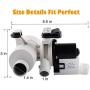 Podoy W10130913 Washer Drain Pump for Compatible with Whirlpool W10730972 8540024 W10130913 W10117829 AP4308966 PS1960402 Motor Assembly Replacement WPW10730972