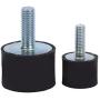 M8 M6 Vibration Isolator, Keenso Vibration Mount 2 Threaded Studs AntiVibration Isolation Rubber Mounts Boat Bobbins, pack of 4(VD3020 M823)