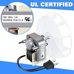 Bathroom Vent Exhaust Fan Motor Ceiling Replacement Wheel 99080166 Electric Motors Kit Compatible with Nutone Broan 70CFM 120V