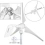 PIKASOLA Wind Turbine Generator 12V 400W with a 30A Hybrid Charge Controller. As Solar and Wind Charge Controller which can Add Max 500W Solar Panel for 12V Battery.