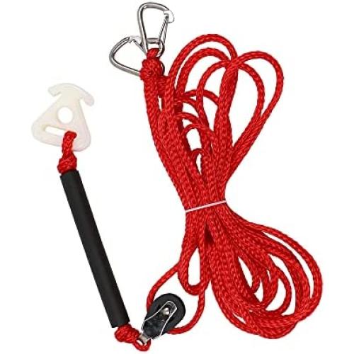 DockMoor 24 FT Self Centering Tow Harness with Float, Boat Tow Rope for Tubing, Heavy Duty Tow Harness for Water ski,Wakeboard, kneeboard (24 FT)