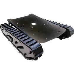 Smart Robot Metal Tank Chassis Kit with 2pcs Pure Rubber Tracks for Arduino, 10kg Large Load Remote Control Crawler Tank Chassis Platform T007 Off-road Vehicle and 12V A58SW-555 Motor for Adults Teens