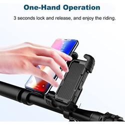 Bike Phone Mount, Motorcycle Cell Phone Holder - Maxitino Aluminum Bicycle Scooter Handlebar Phone Cradle, Compatible with i-Phone & Android Devices and 0.78