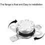 uxcell KSD301 Thermostat 55°C/131°F 10A Normally Closed N.C Adjust Snap Disc Temperature Switch 5pcs
