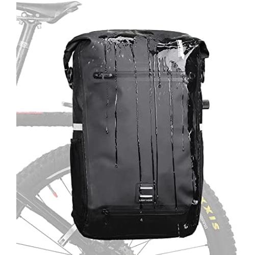 Rhinowalk Bike Pannier Bag 22L Waterproof Bicycle Bag Motor Pannier Backpack Shoulder Bag Laptop Pannier Travel Bag Professional Cycling Accessories
