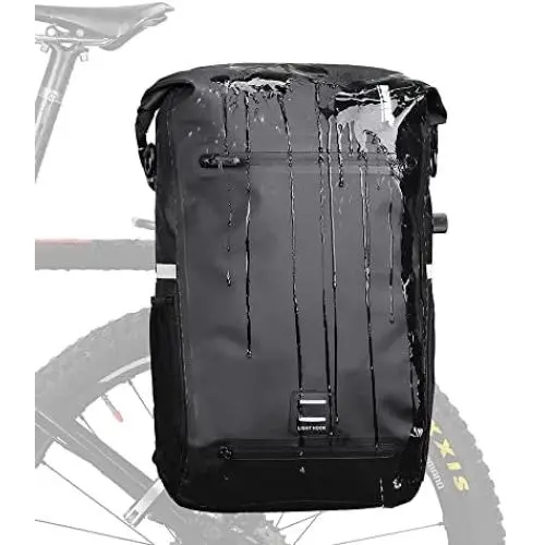 Rhinowalk Bike Pannier Bag 22L Waterproof Bicycle Bag Motor Pannier Backpack Shoulder Bag Laptop Pannier Travel Bag Professional Cycling Accessories