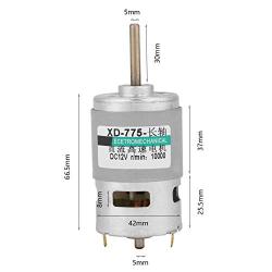 775 DC Motor, DC12V 10000RPM Gear Motor, 80W High Speed High Torque Extension Shaft Motor, for Power Wheels Replacement