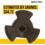 WB06X10420 Microwave Glass Tray Drive Coupling - Replaces AP3416049, 942560, AH651211, EA651211, PS651211, WB6X10420
