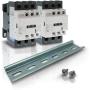 Shopcorp 30 Amp 6 Pole (3 Pole x 2) Normally Open and Auxiliary 1NO-1NC, 110-120VAC Coil, Motor Load 32A and Lighting Load 50A Contactors Bundle with DIN Rail, 35 x 150 mm and 2#10 Screws