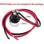 Jtron® Start Engine Button car Dc 12v 50a Red Car Start Engine Button Light Switch Push Start Ignition Switch for Racing Sport (ON)-Off momentary Switch (Red)