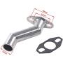 JRL 32mm-40mm Silver Offset Intake Manifold and Gasket For 49cc 66cc 80cc Motorized Bike Motorised Bicycle (Silver)