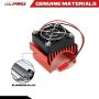 RC Motor Heatsink with 5V Cooling Fan for 1/10 Traxxas Axial Tamiya Losi 540 550 3650 Size Brushless Engine Motor?Remote Control Car Truck Buggy Crawler,Red