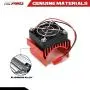 RC Motor Heatsink with 5V Cooling Fan for 1/10 Traxxas Axial Tamiya Losi 540 550 3650 Size Brushless Engine Motor?Remote Control Car Truck Buggy Crawler,Red