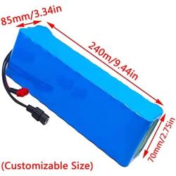 Wnicek Ebike Lithium Battery 48V 10Ah Lithium-Ion Batteries Pack with BMS + Charger Waterproof PVC Rechargeable Battery Fit for 750W 500W 350W 250W 100W Electric Bike Motor