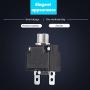 Thermal Overload Protector, AC 125/250V Push Reset Button Circuit Breaker Protector(10A)