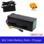 Wnicek 36V E-Bike Lithium-ion Battery 14000mAh Waterproof PVC Rechargeable Lithium Battery for Motors Within 750W for Scooters Electric Karts Airplane Models with Charger