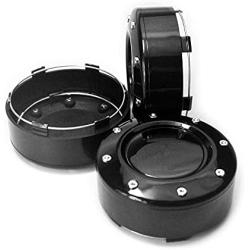 4PCS 102mm(4.02in)/95mm(3.74in) Car Wheel Center Caps Black Compatible with Mayhem Wheels