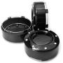 4PCS 102mm(4.02in)/95mm(3.74in) Car Wheel Center Caps Black Compatible with Mayhem Wheels