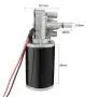 uxcell DC24V 45W 180RPM 3.5N.M Reversible Worm Gear Motor High Torque Speed Reducing Electric Gearbox Motor-JCF63L