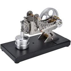 Omabeta Engine Model, Aluminum Material Educational Toy Durable Mini Motor Model Vivid for Physics or Mechanics Learning