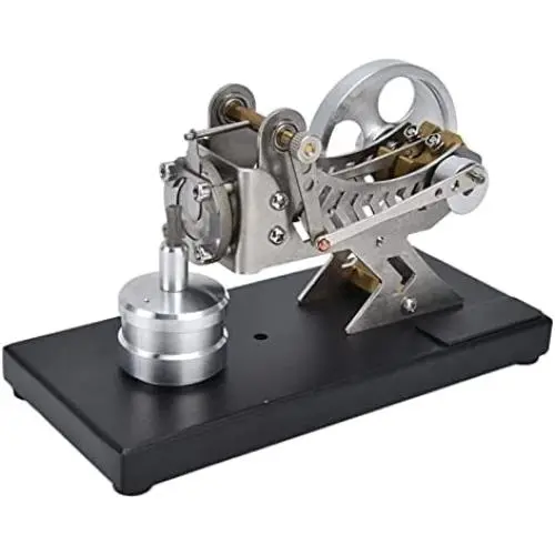 Omabeta Engine Model, Aluminum Material Educational Toy Durable Mini Motor Model Vivid for Physics or Mechanics Learning