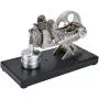 Omabeta Engine Model, Aluminum Material Educational Toy Durable Mini Motor Model Vivid for Physics or Mechanics Learning