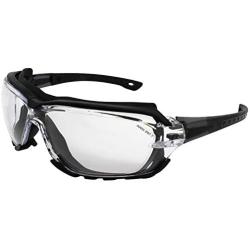 Birdz Eyewear Gasket Safety Padded Motorcycle Sport Sunglasses Black with Clear Lens