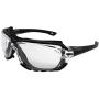 Birdz Eyewear Gasket Safety Padded Motorcycle Sport Sunglasses Black with Clear Lens