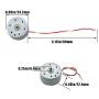 LRONG 4PCS 3V 6200RPM DC Motor Mini Electric Motor with Wire for DIY Toys