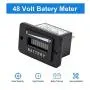Indicateur de niveau de batterie 48V, compteur de batterie de chariot de golf, pour Yamaha, EZGO, chariots élévateurs, Club Car, indicateur de batterie LED Indicateur de niveau de batterie 48V, compteur de batterie de chariot de golf, pour Yamaha, EZGO, chariots élévateurs, Club Car, indicateur de batterie LED