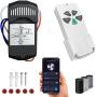 Smart WiFi Ceiling Fan Remote Control Kit with Light Dimming, Universal Fan Speed Light Dimmer Switch Wifi Controller Works with Alexa Google Phone APP Control, 53T Remote 28R Receiver Kit Replacement