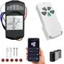 Smart WiFi Ceiling Fan Remote Control Kit with Light Dimming, Universal Fan Speed Light Dimmer Switch Wifi Controller Works with Alexa Google Phone APP Control, 53T Remote 28R Receiver Kit Replacement