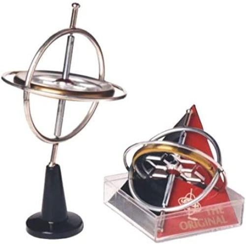 Big Game Toys~Gyroscope Gyro All Metal Stand Spinning Top Toy Science Physics Inertia Box USA