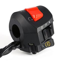Motorcycle Handlebar Switch, 2X Universal 7/8 Motorcycle Handlebar Toggle Switch On Off Push Button Switch Electric Fog Lamp Light Start Handlebar Controller Switch Bicycle Motorcycle Tuning Part