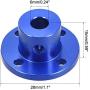 uxcell 6mm Inner Dia H15*D15 Rigid Flange Coupling Motor Guide Shaft Coupler Motor Connector 2PCS for DIY Parts