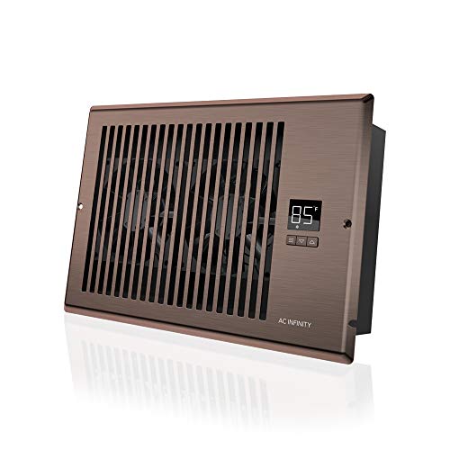 AC Infinity AIRTAP T6, Quiet Register Booster Fan with Thermostat Control. Heating Cooling AC Vent. Fits 6