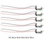 EUDAX 5 Pcs Rectangular DC Motor Mini Electric Motor 1.5-3V 24000RPM with 9.8