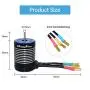 Hobby Fans Waterproof 3650 4300KV 3.175mm Shaft Brushless Motor for 1/10 RC Racing Car Off-Road Truck