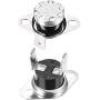 L-A KSD301 Thermostat 110°C/230°F 10A Normally Closed N.C Adjust Snap Disc Temperature Switch for Microwave,Oven,Coffee Maker,Smoker （5 Pcs）