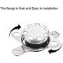 uxcell KSD301 Thermostat 125°C/257°F 10A Normally Closed N.C Adjust Snap Disc Temperature Switch for Microwave,Oven,Coffee Maker 5pcs