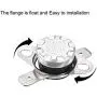 uxcell KSD301 Thermostat 125°C/257°F 10A Normally Closed N.C Adjust Snap Disc Temperature Switch for Microwave,Oven,Coffee Maker 5pcs