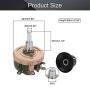 Fielect 25W 150R Ohm Ceramic Wire Wound Potentiometer Linear Rotary Resistor Rheostat with Knob for Industiral Machinery RPM Adjustment