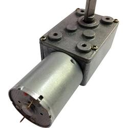 TSINY Reversible 12V Electrical DC Worm Gear Motor Low Speed 2 RPM for Drive Replacement Parts