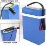 Grideto E-Bike Battery, 36V 20AH Waterproof PVC Battery Pack,Lithium Ion Battery Pack with BMS Protection and 3A Charger, for 200W 250W 350W 500W Motor